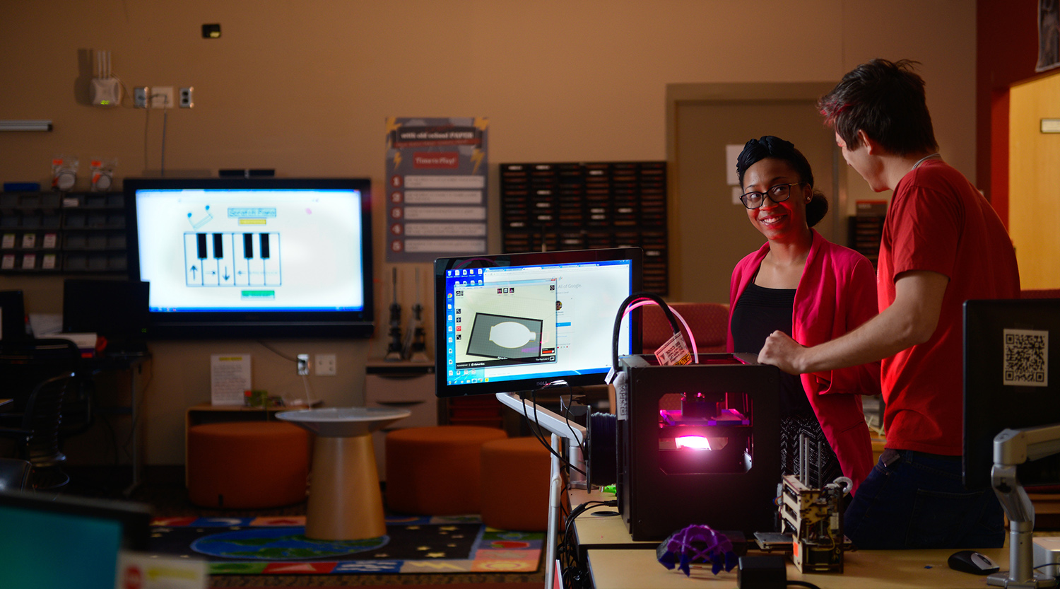 College of Education students in lab