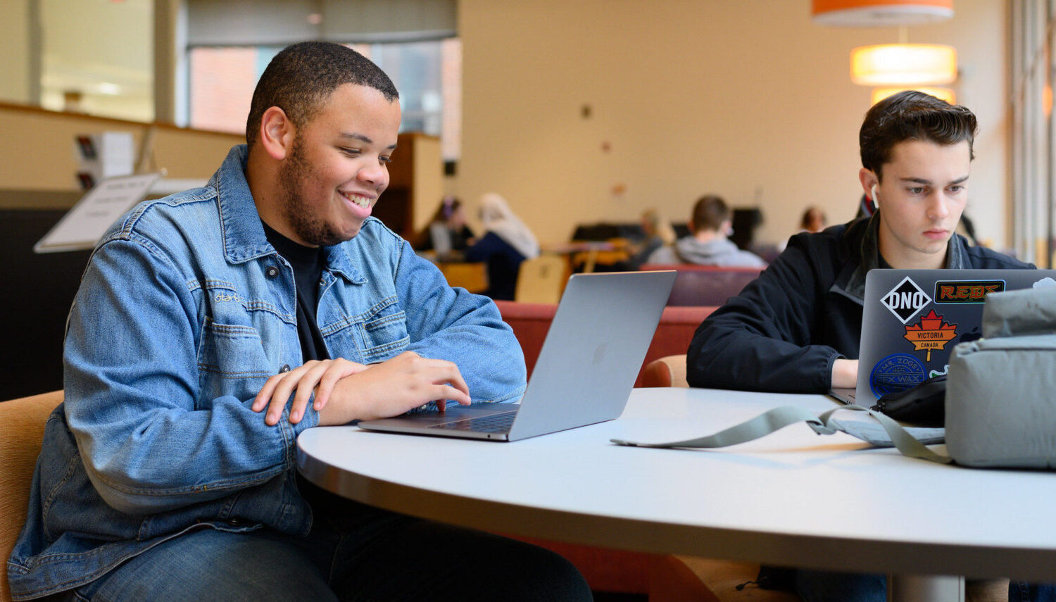 Student studying