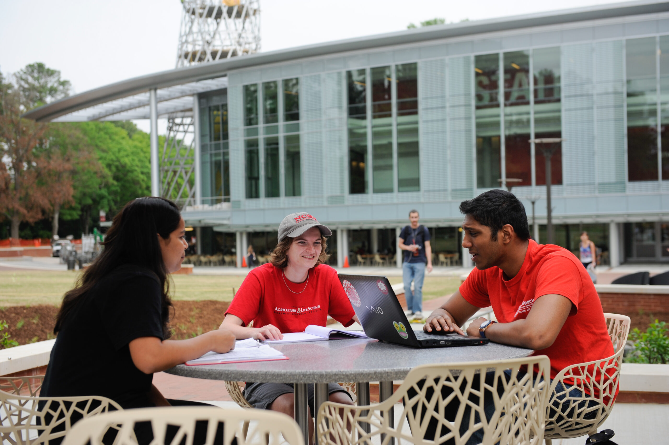 Students use the new Talley student union. Photo by Marc Hall